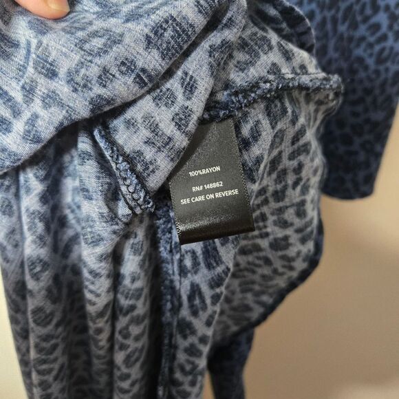 Torrid Leopard Print Dress 3 Navy - Picture 7 of 7